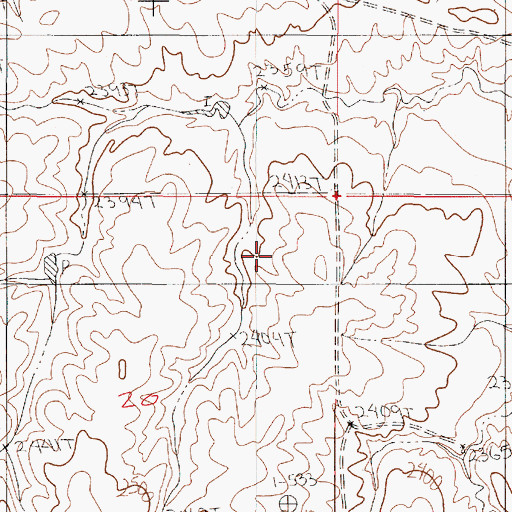 Topographic Map of 22N49E20AACC01 Well, MT