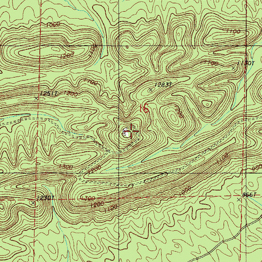 Topographic Map of Gaston Lookout Tower, AR