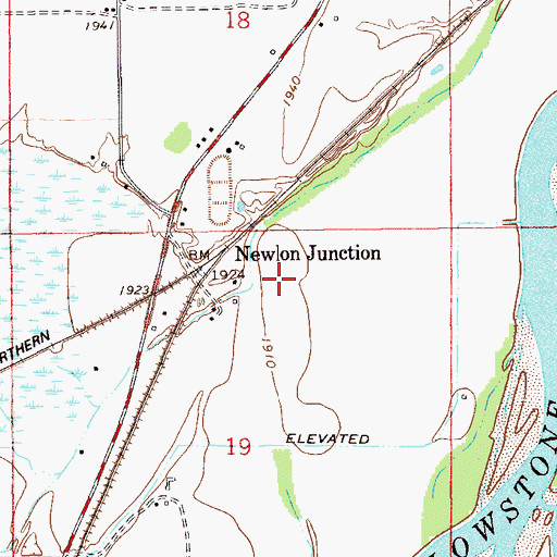 Topographic Map of 22N59E19AB__01 Well, MT