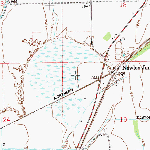 Topographic Map of 22N59E19BB__01 Well, MT