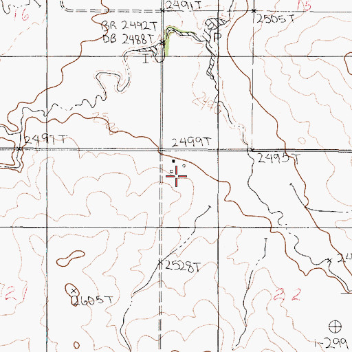Topographic Map of 22N47E22BBBC01 Well, MT