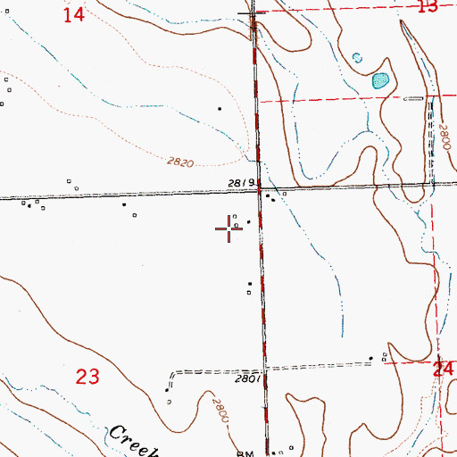 Topographic Map of 22N24W23AAA_01 Well, MT