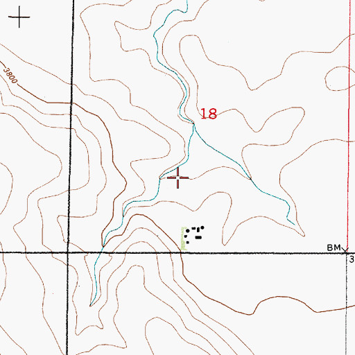 Topographic Map of 22N02E18CDDB01 Well, MT