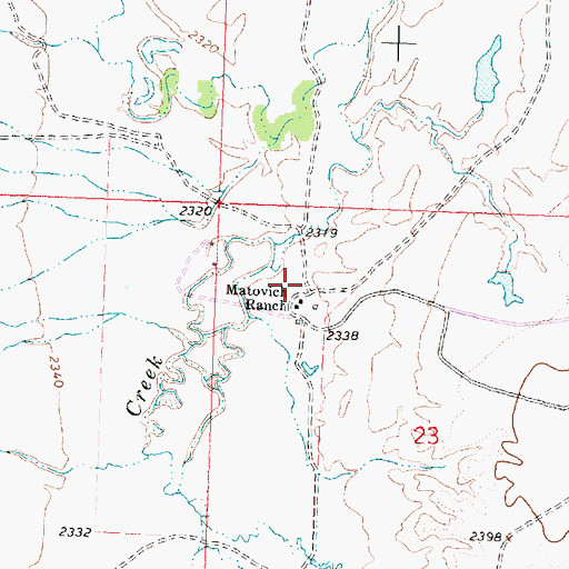 Topographic Map of 22N30E23BB__01 Well, MT