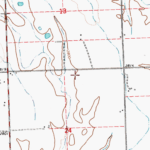 Topographic Map of 22N24W24ABBD01 Well, MT