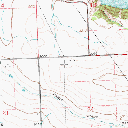 Topographic Map of 22N21W24BAB_01 Well, MT