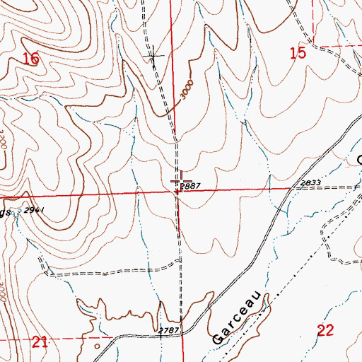 Topographic Map of 22N23W15CDDD01 Well, MT