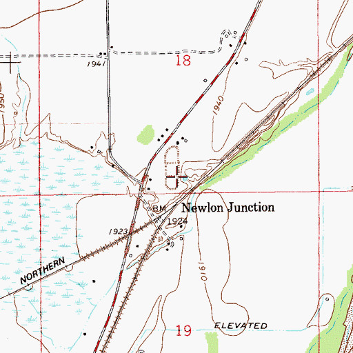 Topographic Map of 22N59E18DCCB01 Well, MT