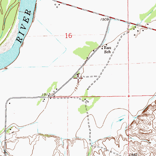 Topographic Map of 22N59E16DC__01 Well, MT