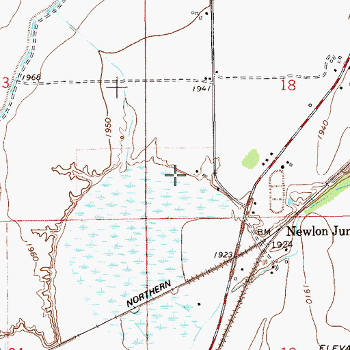 Topographic Map of 22N59E18CC__01 Spring, MT