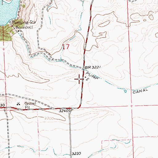 Topographic Map of 22N20W17DCAB01 Well, MT