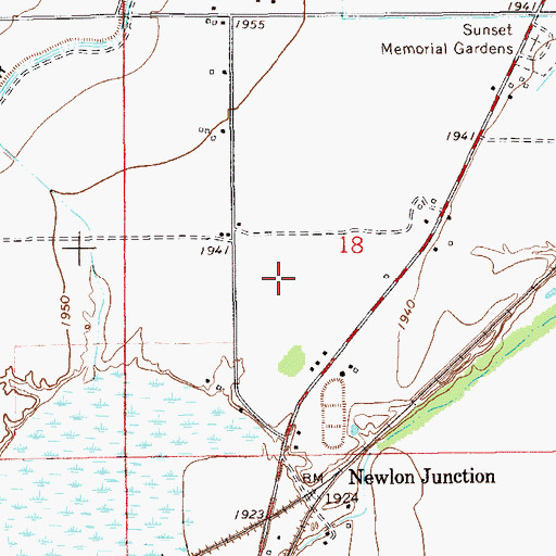 Topographic Map of 22N59E18CA__01 Well, MT