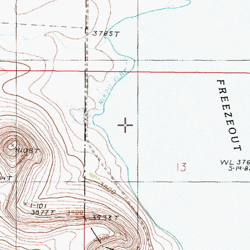 Topographic Map of 22N04W13B___01 Well, MT