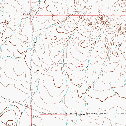 Topographic Map of 22N56E15BDCC01 Well, MT