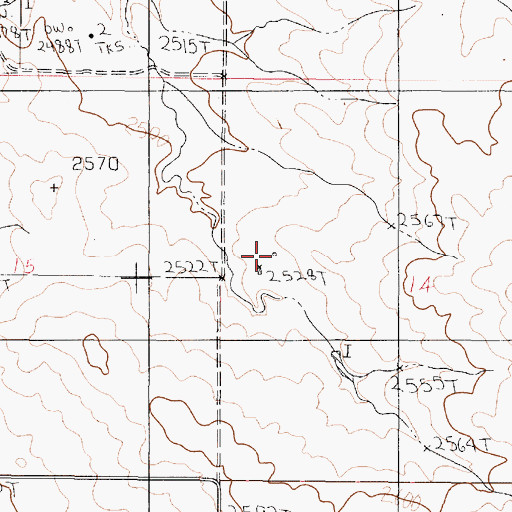 Topographic Map of 22N47E14BCCD01 Well, MT