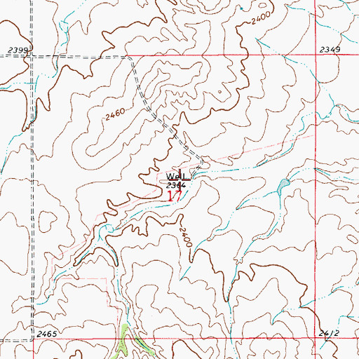 Topographic Map of 22N57E17ACCB01 Well, MT