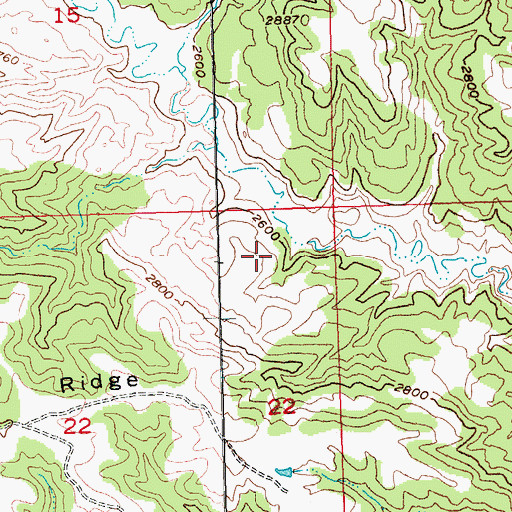 Topographic Map of 22N22E22AA__01 Well, MT