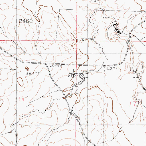 Topographic Map of 22N46E17BCBB01 Well, MT