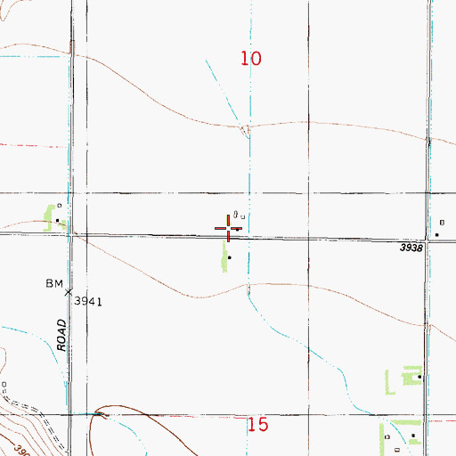 Topographic Map of 22N03W10CDDD01 Well, MT