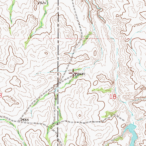 Topographic Map of 22N53E18BCAB01 Well, MT