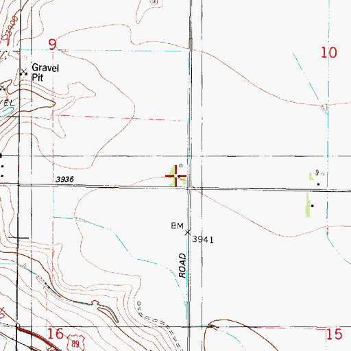 Topographic Map of 22N03W09DDDD01 Well, MT