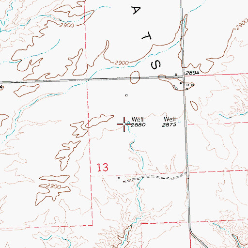 Topographic Map of 22N22W13ABD_01 Well, MT