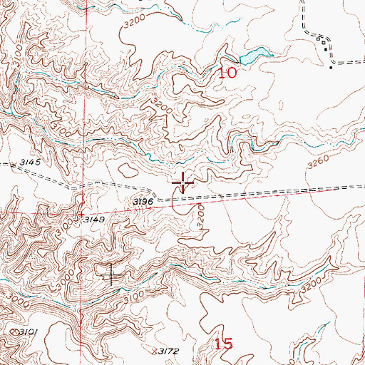 Topographic Map of 22N06E10CD__01 Well, MT