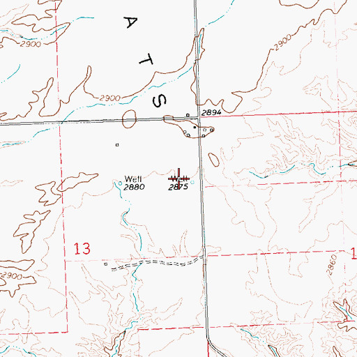 Topographic Map of 22N22W13AAD_01 Well, MT