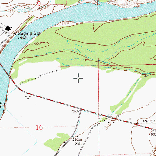 Topographic Map of 22N59E16AA__01 Well, MT