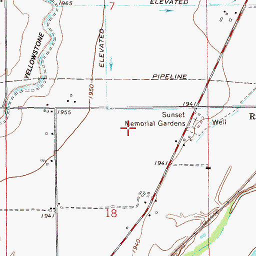 Topographic Map of 22N59E18AB__01 Well, MT