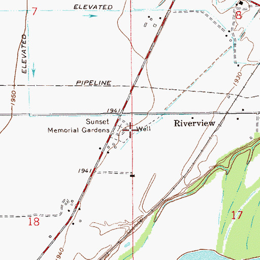 Topographic Map of 22N58E17BBBB01 Well, MT