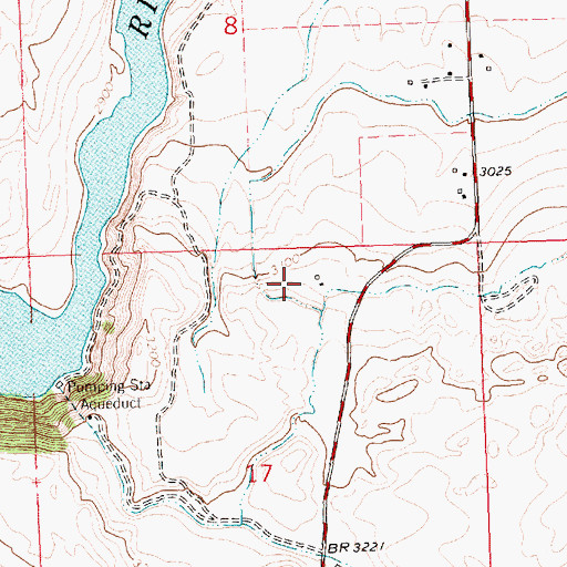 Topographic Map of 22N20W17ABAC01 Well, MT