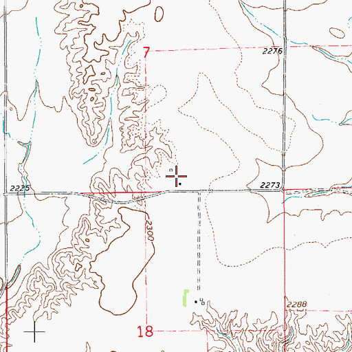 Topographic Map of 22N58E07DCCD01 Well, MT