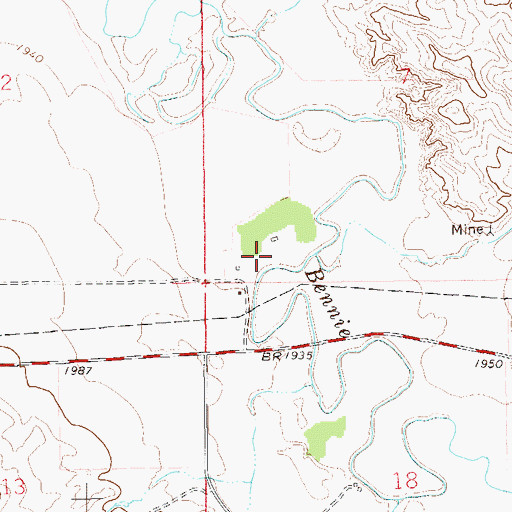 Topographic Map of 22N60E07CCDB01 Well, MT