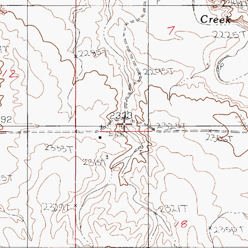 Topographic Map of 22N51E07CCDD01 Well, MT
