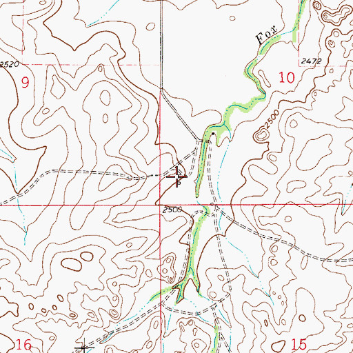 Topographic Map of 22N54E10CCCA01 Well, MT