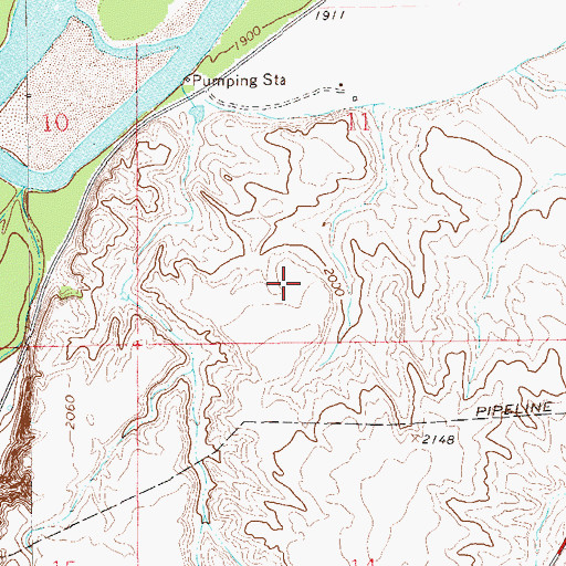 Topographic Map of 22N59E11CD__01 Well, MT