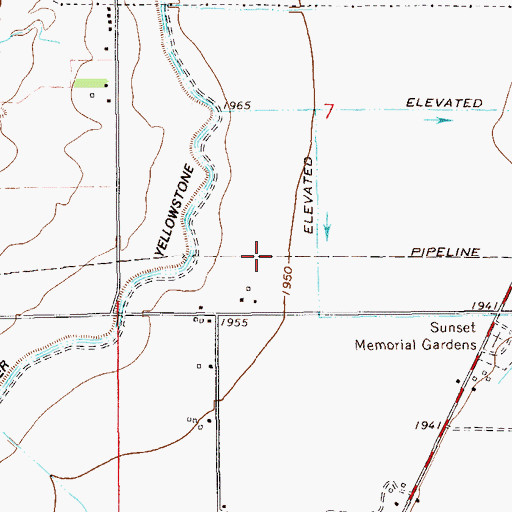 Topographic Map of 22N59E07CD__01 Well, MT