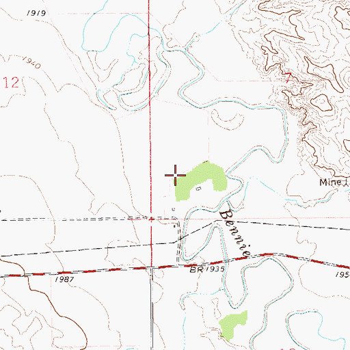 Topographic Map of 22N60E07CC__01 Well, MT