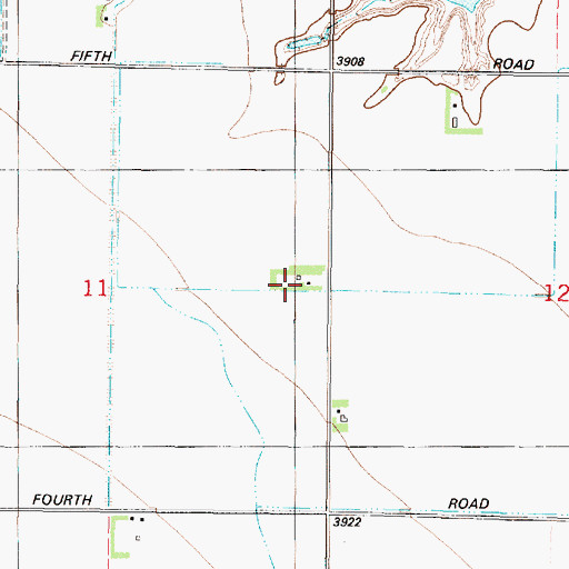 Topographic Map of 22N03W11ADDC01 Well, MT