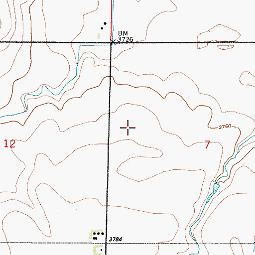 Topographic Map of 22N02E07BCDC01 Well, MT