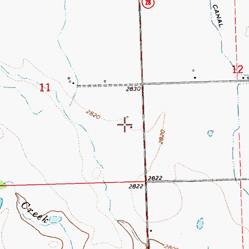 Topographic Map of 22N24W11DAD_01 Well, MT