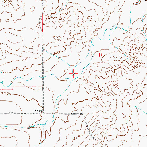 Topographic Map of 22N57E07CADA01 Well, MT