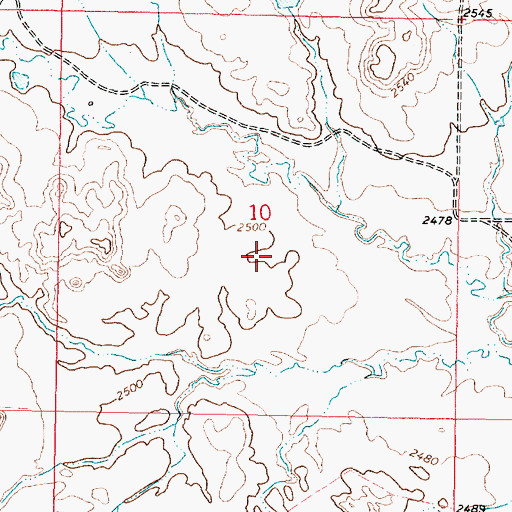 Topographic Map of 22N41E10D___01 Well, MT