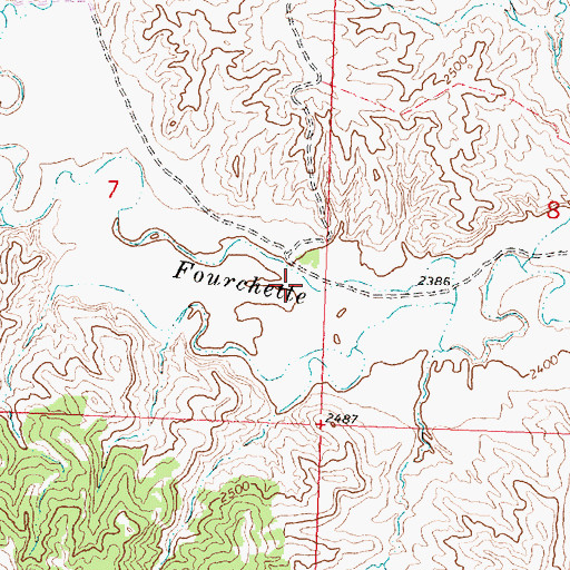 Topographic Map of 22N30E07DA__01 Well, MT