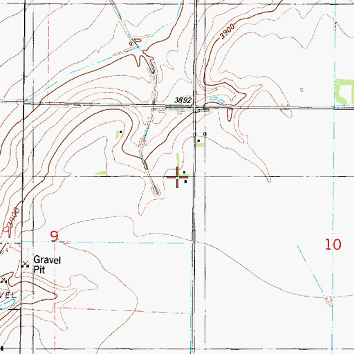 Topographic Map of 22N03W09ADAA01 Well, MT
