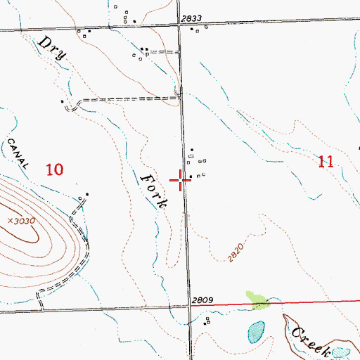 Topographic Map of 22N24W11CBB_01 Well, MT