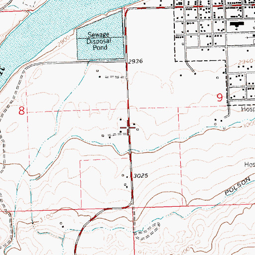 Topographic Map of 22N20W09CBB_01 Well, MT