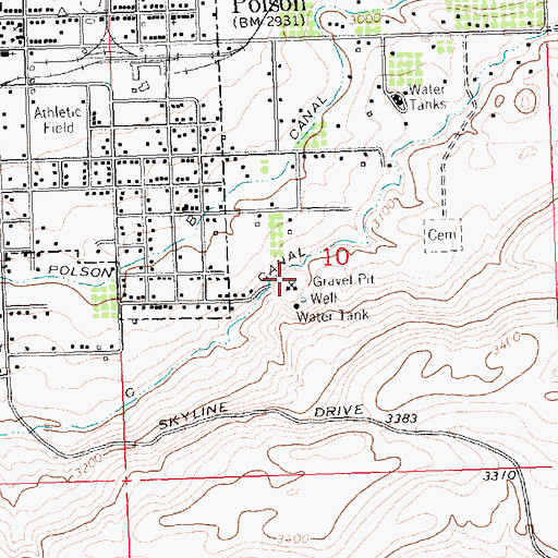 Topographic Map of 22N20W10CAA_01 Well, MT