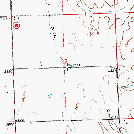 Topographic Map of 22N24W12ACCC01 Well, MT